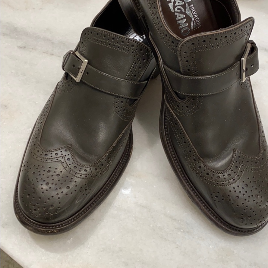 Dark Green Ferragamo Shoes